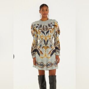 FARM Rio Blue Snake Garden Dress